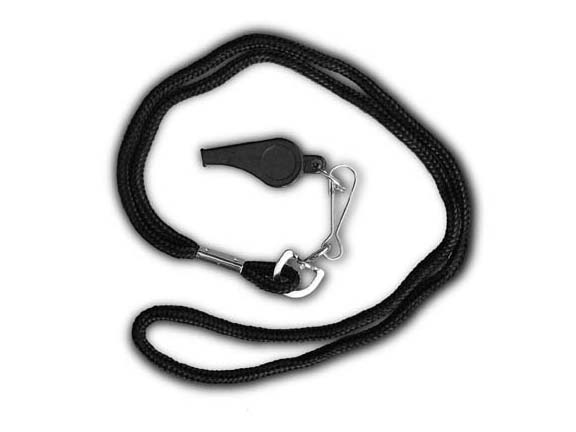 "Pro" whistle with lanyard